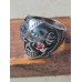 Steel ring: skull with red crystal, 62,1 mm Umfrag (19,8 mm Ø (10))